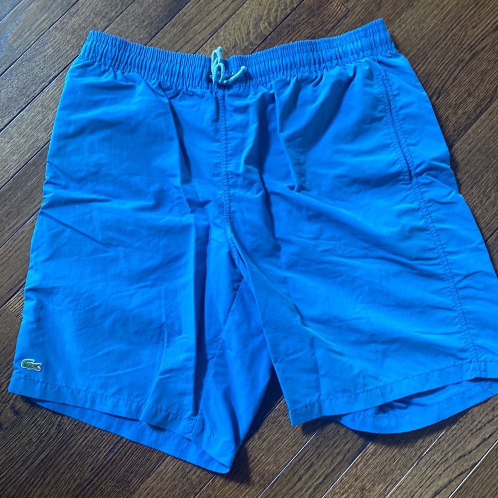 lacoste mens swim trunks